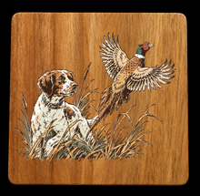 Load image into Gallery viewer, Acacia Wood Coasters Duck Fishing Hunting
