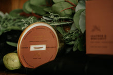Load image into Gallery viewer, Leather &amp; Bergamot Solid Brass 14 oz Pure Soy Candle
