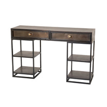 Load image into Gallery viewer, Bronze Metal Desk with Shelves
