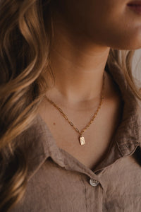 Believe in Miracles Mini Tag Necklace