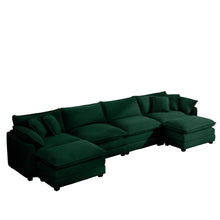 Load image into Gallery viewer, Modern Oversized Modular Cushion Sofa With Ottoman [Online Only]
