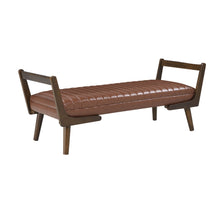 Load image into Gallery viewer, Mid-Century Bench With Wood Legs [Online Only]
