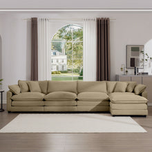 Load image into Gallery viewer, Modern Oversized Modular Cushion Sofa With Ottoman [Online Only]
