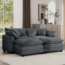 Load image into Gallery viewer, Modern Oversized Modular Cushion Sofa With Ottoman [Online Only]
