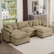 Load image into Gallery viewer, Modern Oversized Modular Cushion Sofa With Ottoman [Online Only]

