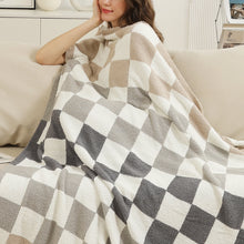 Load image into Gallery viewer, Multicolor Checkered Reversible Throw Blanket
