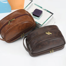Load image into Gallery viewer, Portable Pu Leather Cosmetic Bag (Various Colors)
