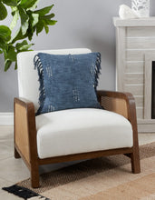 Load image into Gallery viewer, Stitched Line Tassel Cotton Decorative Throw Pillow 20" W x 20" L [Online Only]

