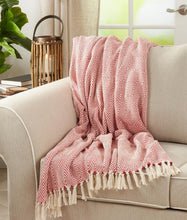 Load image into Gallery viewer, Sevan Collection Soft 100% Cotton Diamond Weave Throw Blanket, 50" W x 60" L [Online Only]

