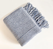 Load image into Gallery viewer, Chenille Woven Striped Tassel Throw Blanket 50" W x 60" L [Online Only]
