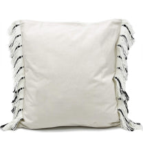 Load image into Gallery viewer, Stitch Line Woven Fringe Cotton Decorative Throw Pillow 20" W x 20" L [Online Only]
