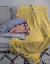 Load image into Gallery viewer, Chenille Woven Striped Tassel Throw Blanket 50" W x 60" L [Online Only]
