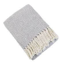 Load image into Gallery viewer, Sevan Collection Soft 100% Cotton Diamond Weave Throw Blanket, 50" W x 60" L [Online Only]

