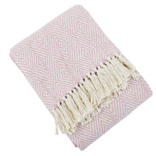 Load image into Gallery viewer, Sevan Collection Soft 100% Cotton Diamond Weave Throw Blanket, 50" W x 60" L [Online Only]
