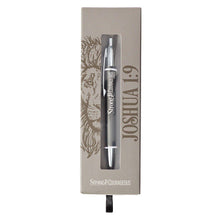 Load image into Gallery viewer, Pen in Gift Box Gray Strong &amp; Courageous Josh. 1:9
