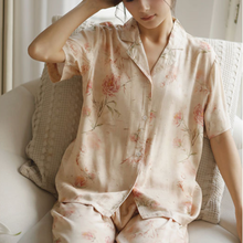 Load image into Gallery viewer, Vintage Rose Short-Sleeve Pajama Set
