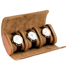 Load image into Gallery viewer, Portable PU Leather Watch Roll Organizer (Various Colors)
