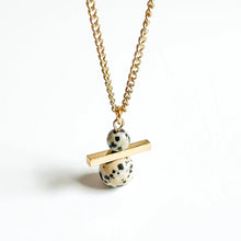 Load image into Gallery viewer, Dalmatian Jasper Linear Necklace
