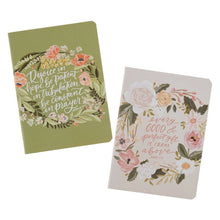 Load image into Gallery viewer, Notebook Set Medium 2pc Cream Green Floral
