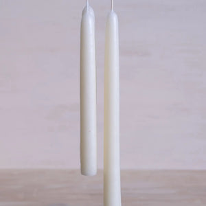 Tapered Candles 8" Shell White