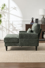 Load image into Gallery viewer, Modern Chaise Lounge Upholstered Sofa Recliner Chair in Green [Online Only]
