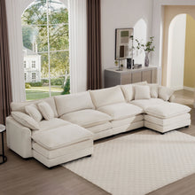 Load image into Gallery viewer, Modern Oversized Modular Cushion Sofa With Ottoman [Online Only]
