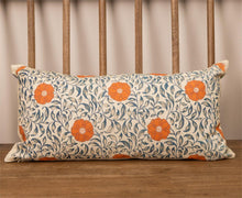 Load image into Gallery viewer, Terracotta Floral Reversible Lumbar Pillow
