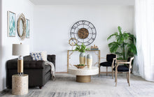 Load image into Gallery viewer, Iron Floral Hurricane With Marble Base [Online Only]
