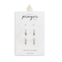 Load image into Gallery viewer, Dainty Cross Earrings Set of 3 - Silver
