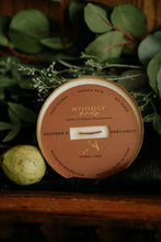 Load image into Gallery viewer, Leather &amp; Bergamot Solid Brass 14 oz Pure Soy Candle
