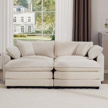 Load image into Gallery viewer, Modern Oversized Modular Cushion Sofa With Ottoman [Online Only]
