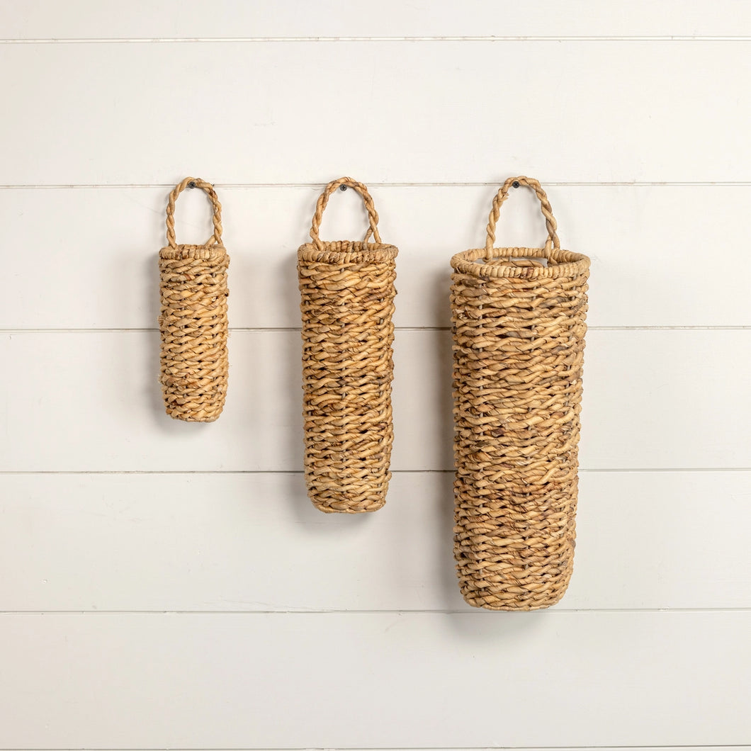 Tan Grass Wall Baskets (3 sizes)
