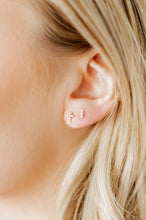 Load image into Gallery viewer, Screwback Stud Earrings - Clara Cross Pearl
