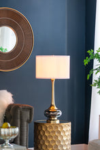 Load image into Gallery viewer, Table Lamp with Glass and Drum Shade [Online Only]
