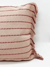 Load image into Gallery viewer, Stitch Line Woven Fringe Cotton Decorative Throw Pillow 20" W x 20" L [Online Only]
