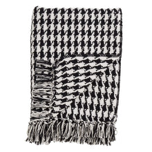 Load image into Gallery viewer, Houndstooth Tassels 100% Cotton Woven Decorative Throw Blanket, 50" x 60" [Online Only]

