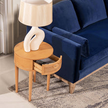 Load image into Gallery viewer, Cabana Round Cane Storage Side Table - Natural Brown Oak [Online Only]

