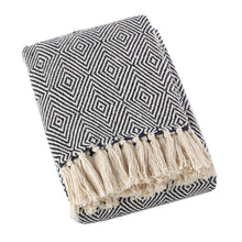 Load image into Gallery viewer, Sevan Collection Soft 100% Cotton Diamond Weave Throw Blanket, 50" W x 60" L [Online Only]
