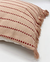 Load image into Gallery viewer, Stitch Line Woven Fringe Cotton Decorative Throw Pillow 20" W x 20" L [Online Only]
