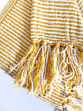 Load image into Gallery viewer, Chenille Woven Striped Tassel Throw Blanket 50" W x 60" L [Online Only]
