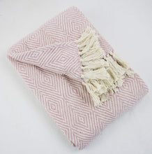 Load image into Gallery viewer, Sevan Collection Soft 100% Cotton Diamond Weave Throw Blanket, 50" W x 60" L [Online Only]
