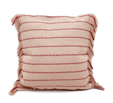 Load image into Gallery viewer, Stitch Line Woven Fringe Cotton Decorative Throw Pillow 20" W x 20" L [Online Only]
