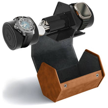 Load image into Gallery viewer, 2-Slot Travel Watch Roll (Brown)
