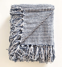 Load image into Gallery viewer, Chenille Woven Striped Tassel Throw Blanket 50" W x 60" L [Online Only]
