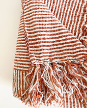 Load image into Gallery viewer, Chenille Woven Striped Tassel Throw Blanket 50" W x 60" L [Online Only]
