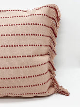 Load image into Gallery viewer, Stitch Line Woven Fringe Cotton Decorative Throw Pillow 20" W x 20" L [Online Only]
