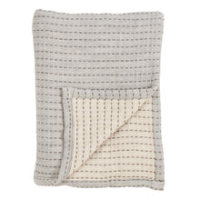Load image into Gallery viewer, Grey Cozy Warmth 100% Pure Cotton Line-Stitch Design Throw Blanket 50" x 60" [Online Only]
