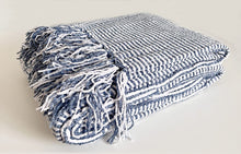 Load image into Gallery viewer, Chenille Woven Striped Tassel Throw Blanket 50" W x 60" L [Online Only]

