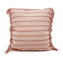 Load image into Gallery viewer, Stitch Line Woven Fringe Cotton Decorative Throw Pillow 20" W x 20" L [Online Only]

