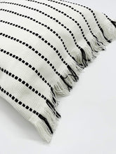 Load image into Gallery viewer, Stitch Line Woven Fringe Cotton Decorative Throw Pillow 20" W x 20" L [Online Only]
